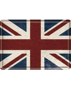 Postkaart metallist 10x14,5cm / Union Jack