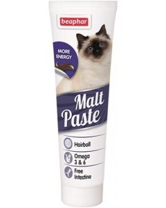 Beaphar Malt- Paste Plus Omega 6 / karvapallide vastane linnasepasta kassidele / 100 gr
