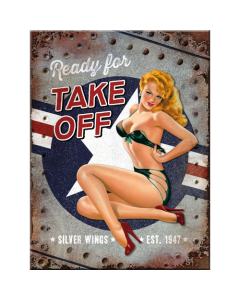 Magnet 6x8cm / Pin Up Ready for take off /LM