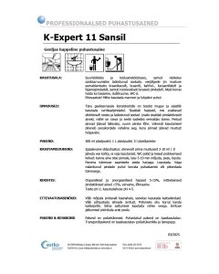 K-Expert 11 Sansil geeljas happeline puhastuaine