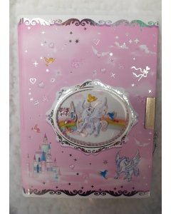 Märkmik lukuga / roosa / Unicorn