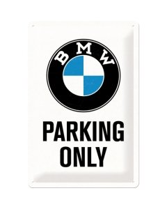 Metallplaat 20x30cm / BMW Parking Only 