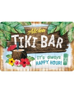 Metallplaat 20x30cm / Tiki Bar / KO