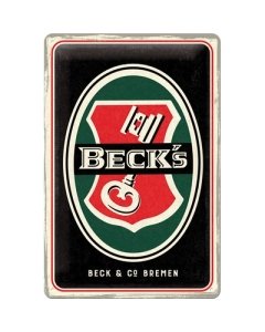 Metallplaat 20x30 / Becks - Key Logo / KO