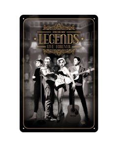 Metallplaat 20x30 / Legends Live Forever / KO