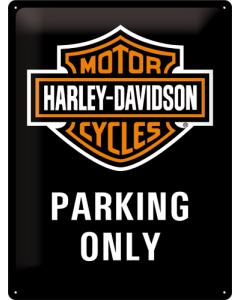 Metallplaat 30x40cm / Harley-Davidson Parking Only