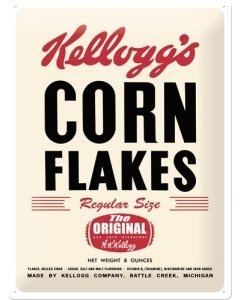 Metallplaat 30x40cm / Kellogg's Corn Flakes The Original