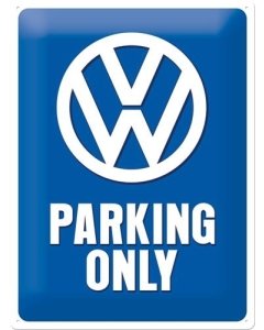 Metallplaat 30x40cm / VW Parking Only