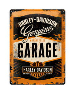 Metallplaat 30x40cm / Harley-Davidson Garage