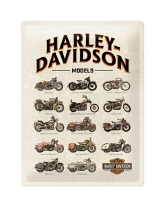 Metallplaat 30x40cm / Harley-Davidson Models