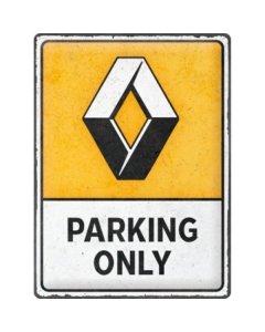 Metallplaat 30x40cm / Renault Parking Only
