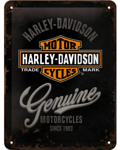 Metallplaat 15x20cm / Harley-Davidson Motorcycles