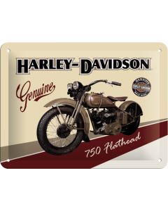 Metallplaat 15x20cm / Harley-Davidson 750 Flathead
