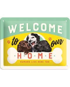 Metallplaat 15x20cm / Welcome to our home
