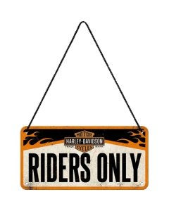 Metallplaat 10x20 cm / Harley-Davidson Riders Only