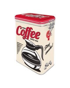 Säilituspurk sulguriga / Strong coffee served here