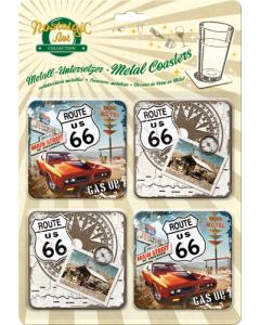 Retro klaasialused / 4tk / Route US 66 /LM