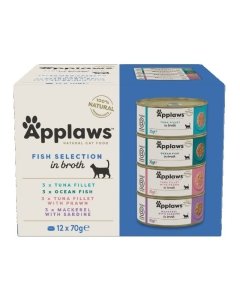 Applaws konservide komplekt kassidele kalavalikuga / 12x70g