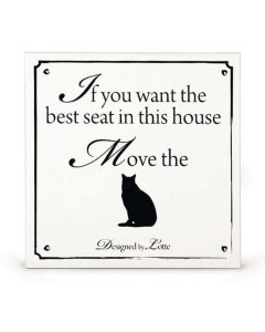 Beeztees DBL keraamiline silt Move Cat, valge / 14,5X14,5cm