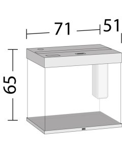 Akvaarium Lido LED 200 L valge