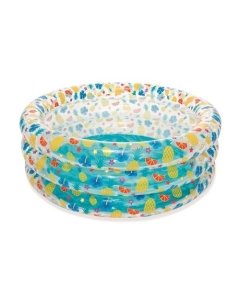 Bestway täispuhutav lastebassein Tropical / 3 ringi / 170x53cm