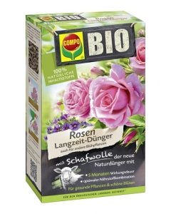 BIO pikaajaline roosiväetis lambavillaga Compo 750g