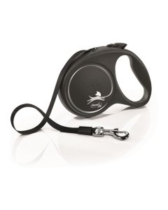 Jalutusrihm flexi Black Design L Lint 5m must