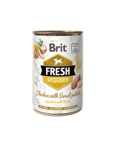 Brit Fresh Chicken with Sweet Potato /kanaliha ja bataadiga konserv 400g