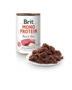 Brit Mono Protein Beef & Rice konserv koertele 400g