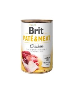 Brit Care Chicken Paté & Meat konserv koertele 400g
