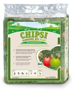 Chipsi Sunshine Bio hein õunatükkidega 600 g | Mahe hein närilistele