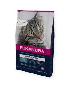 EUKANUBA Adult teraviljavaba lõhega kassidele 10 kg