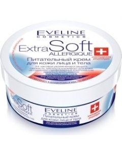 Eveline Extra Soft näo-ja kehakreem niisutav, 24 h tundlikule ja allergilisele nahale,/ 200ml