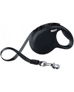 Flexi jalutusrihm New Classic kassile / 3m / must 