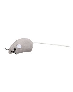 Mänguasi kassidele Hiir, 5 cm, pehme, hall
