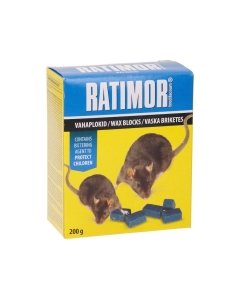 Hiire- ja rotimürk Ratimor vahaplokid / 200g