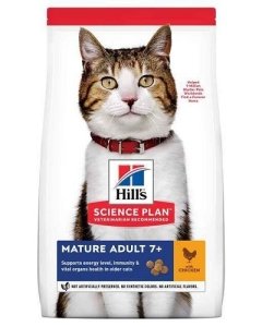 Hill´s kassi täissööt Mature 7+ / kana / 1,5kg