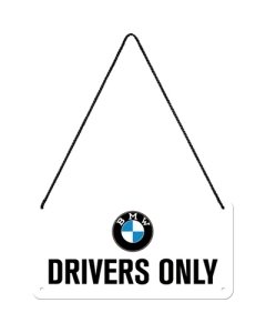 Retro metallplaat BMW - Drivers Only / 10x20cm