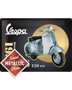 Metallplaat 30x40cm / Vespa GS 150cc Metallic