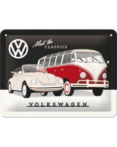 Metallplaat 15x20cm / VW - Meet the Classic