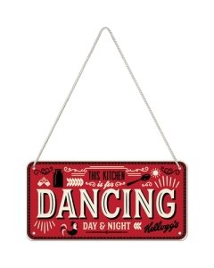 Metallplaat 10x20 / Kellogg´s - this Kitchen is for Dancing / LM