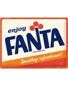 Metallplaat 30x40cm / Fanta - Logo