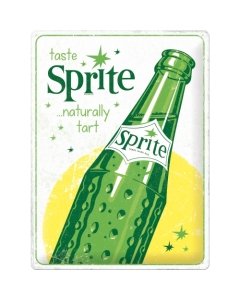 Metallplaat 30x40cm / Sprite - Bottle