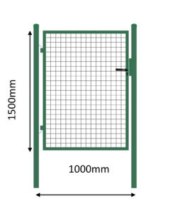 Jalgvärav laiusega 1m RAL6005 roheline