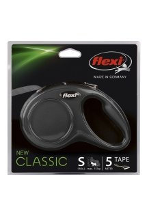 Flexi jalutusrihm New Classic tape S / must / 5m