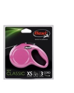 Flexi jalutusrihm New Classic cord XS, roosa / 3m