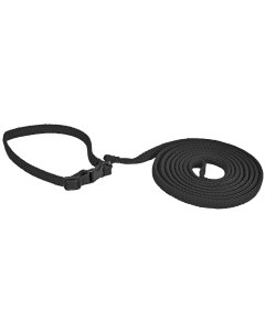 Jalutusrihm koos kaelarihmaga / 10mmx170cm + 22-34cm / must