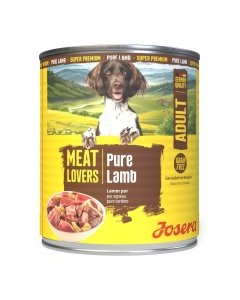 Meat Lovers Pure Lamb on teravilja- ja gluteenivaba märgtoit täiskasvanud koertele, mille ainsaks loomse valgu allikaks on maitsev lambaliha.