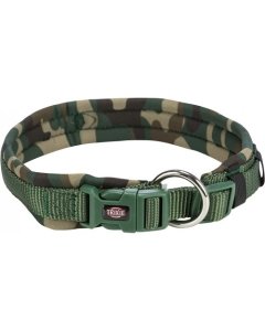 Kaelarihm Premium neopreenpolstriga eriti lai / L 49–55cm / 25mm / kamuflaaž / roheline