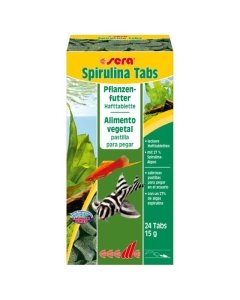 Sööt kõikidele taimetoitlastest kaladele Sera Premium Spirulina / 24tab /K